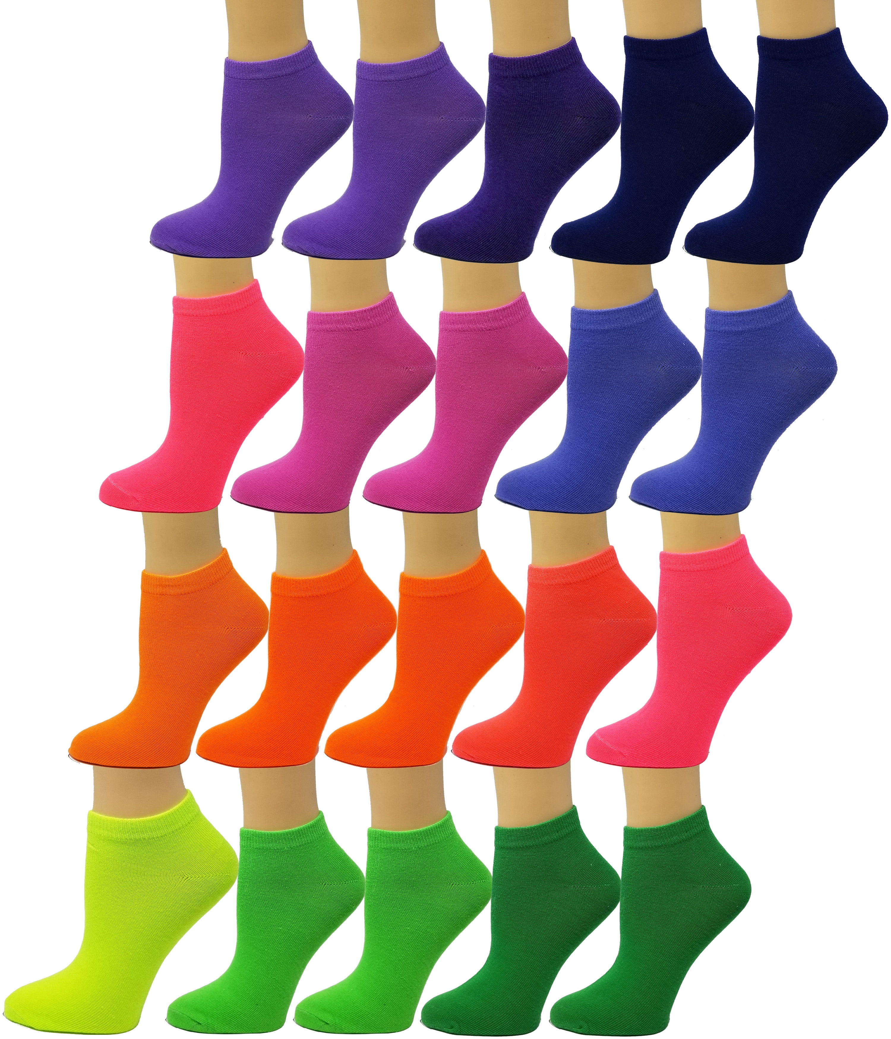Ankle Cut No Show Casual Girls in 60 Colorful Patterns Footie Low Cut Womens Socks 