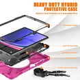 thumbnail image 7 of XYX Case for Samsung Galaxy Tab S9+ 12.4 inch SM-X810/SM-X816B with 360 Degree Rotating, Hand Strap, Shoulder Strap, Rose, 7 of 7
