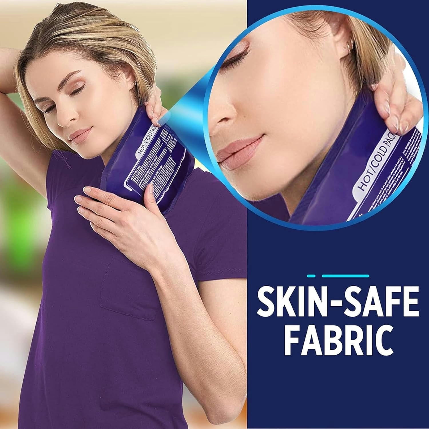 GXCZ Ice Pack (3-Piece Set), Reusable Hot and Cold Therapy Gel Wrap, for Injuries Joint Pain Muscle Soreness and Body Inflammation Adjustable & Flexible for Knees Back Shoulders Arms and Legs