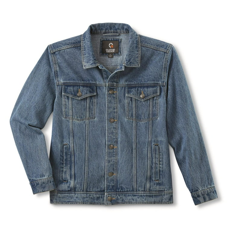 Guide Gear Unlined Denim Jacket Medium Stonewash LARGE - Walmart.com