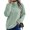 37# Mint Green, variant on Sweatshirts for Women Puff Sleeve Relaxed Fit Casual Pullover with Front V Fall Versatile Comfy Tops Dark Gray XL