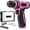 Pink, variant on 8V Cordless Drill Driver Set with 3/8" Keyless Chuck, 15 count Bits, Type-C , Built-in  and Variable Speed for Drilling and Screwing, Toolbox(Christmas)