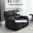 thumbnail image 4 of HOMCOM Causeuse Inclinable Canapé 2 Places Fauteuil Inclinable avec Repose-Pieds, 4 of 10