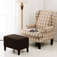 thumbnail image 2 of LNGOOR Ottoman Cover Made of Stretch Fabric for a Snug Secure Fit Footstool Furniture Protector Cover Blue, 2 of 2