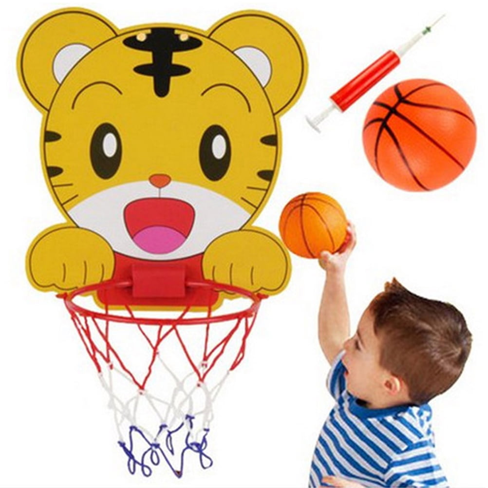Deyan Kids Cartoon Basketball Stand Toys Adjustable Cute Animals Basket Educational Sport Interactive Games Basketball Board