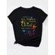 thumbnail image 3 of Camiseta Para Mujer De Verano Cuello RedondoWomen's Fashion Short Sleeve T-Shirt, With Colorful Gradient Butterfly & Inspirational Quote Print, Casual Round Neck TopFather's Day, Mother's Day, New Y, 3 of 7