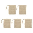 thumbnail image 2 of Sunsanly 5Pcs Soap Bag, Natural Sisal Soap Saver Bag Pouch Mesh Net Waste Plastic-free Exfoliating Foaming and Drying Soap Holder for Shower, 2 of 8