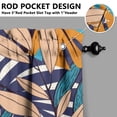 thumbnail image 3 of Aloha Floral Inspired 2-Piece Caf Curtains 27.5x36 Inch Palm Leaf & Botanical Design Semi-Sheer Panels, 3 of 4