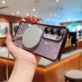 thumbnail image 2 of Magnetic Case for Samsung Galaxy S23, [Compatible with MagSafe] Non-Yellowing Glitter Shining Paper Clear Case for Women Girls, Rugged Shockproof Protection Phone Cover, Darkpurple, 2 of 10