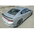 thumbnail image 2 of Replacement For 2015-Present Dodge Charger | Performance Track Style ABS Plastic - Matte Black Rear Bumper Apron Valance Lip Lower Splitter, 2 of 11