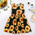 thumbnail image 3 of IWEMEK Girls Suit Leisure Cute Dress Yellow Crop Jacket Floral Swing Dresses Comfort Crew Neck Sundress Sunflower Outfit, 3 of 8