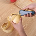 thumbnail image 3 of Clearance! Nomeni Kitchen Gadgets Fruit Peeler Paring Knife Two-In-One Fruit and Vegetable Planer Grater Scraper Paring Knife Dark Blue, 3 of 4