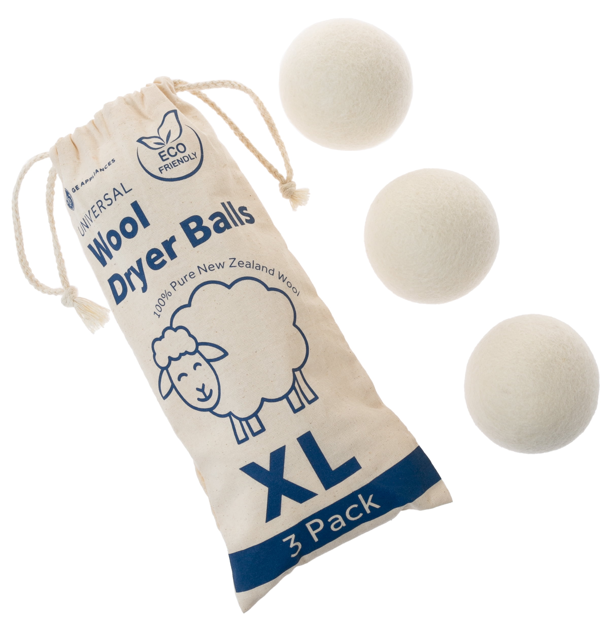 cleancult Organic Wool Dryer Balls Reusable 3 Pack Reduce Wrinkles