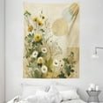 thumbnail image 3 of Ambesonne Floral Eucalyptus Tapestry Wall Hanging, Pastel Abloom, 60"x80", Ivory Sage Green Mustard, 3 of 3