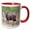 Red/White, variant on 3drose, South Africa, Game Reserve. Greater Kudu Antelope., 11oz Two-tone Black Mug