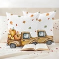 thumbnail image 3 of Yellow Truck Fall Outdoor Waterproof Pillow Covers, Thanksgiving Pumpkins Maple Decorative Square Throw Pillowcase Sofa Cushion Sham for Patio/Couch/Chair, 24"x24" 2 Pack, 3 of 8