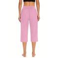 thumbnail image 4 of Tumotour Athletic Casual Shorts For Women Solid Elastic Waist Pocket Cropped Pants Straight Half Shorts PantsSport Pants Gym Workout Shorts Lightweight Biker Shorts, 4 of 7