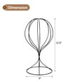 thumbnail image 2 of Metal Hat Display Stand 2 Pack Tabletop Wig Rack Modern Closet Holder for Baseball Cap, Fedora Hat, Cowboy Hat  Black, 2 of 6