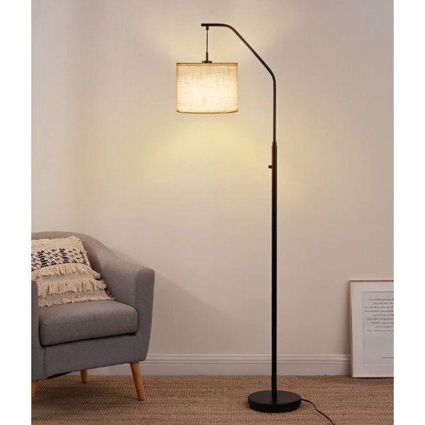 Modern Arched Floor Lamps with Adjustable Lampshade Standing Tall Arc