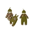 thumbnail image 2 of Cjfdfy Newborn Baby Boy Camo Angling Outfit Mama's Boy Long Sleeve Rompers And Wild Goose Deer Patch Overalls Pants With Cute Hat Infant Cute Fall Hunting Clothes, 2 of 9