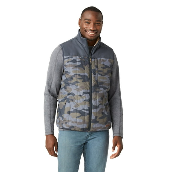 Free Country Men's FreeCycle® Alpine Reversible Vest Bark Brown Camo S