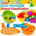 thumbnail image 5 of Color Sorting Toys for Toddlers 1-3,Counting Animals Matching Games Montessori Educational Preschol Toddler Learning Activities Sensory Traning Toys Gift for 2 Year Old Boys Girls, 5 of 7