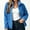 Blue, variant on Women's Fleece Jacket Zip Up High Neck without Hood Warm Bed Jackets Long Sleeve Cozy Fluffy Fuzzy Sweater Coats Black