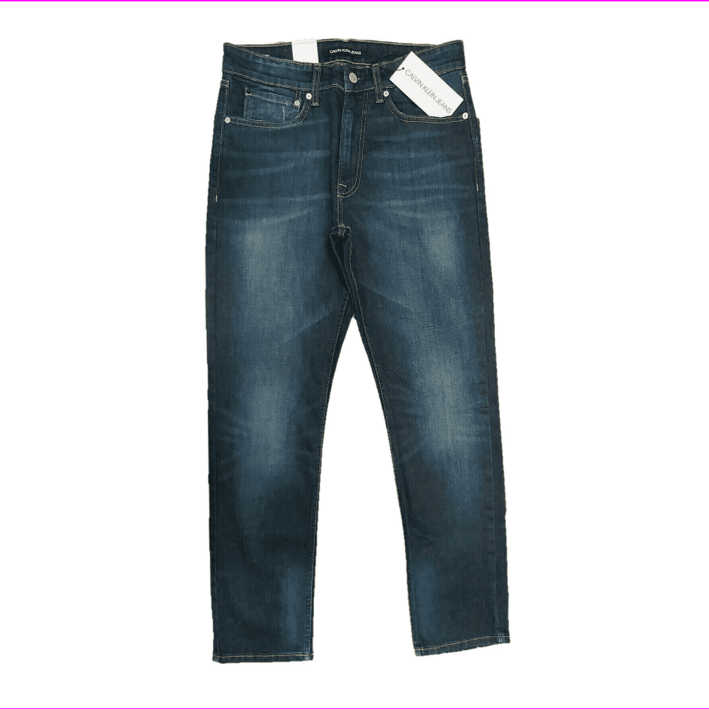 Calvin Klein Men's Athletic Taper Fit Jeans, Austin Dark Blue, 31W x 32L -  