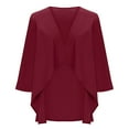 thumbnail image 3 of 3/4 Sleeve Cardigans for Women Lightweight Irregular Hem Open Front Cardigan Beach Vacation Cover Ups, 3 of 6