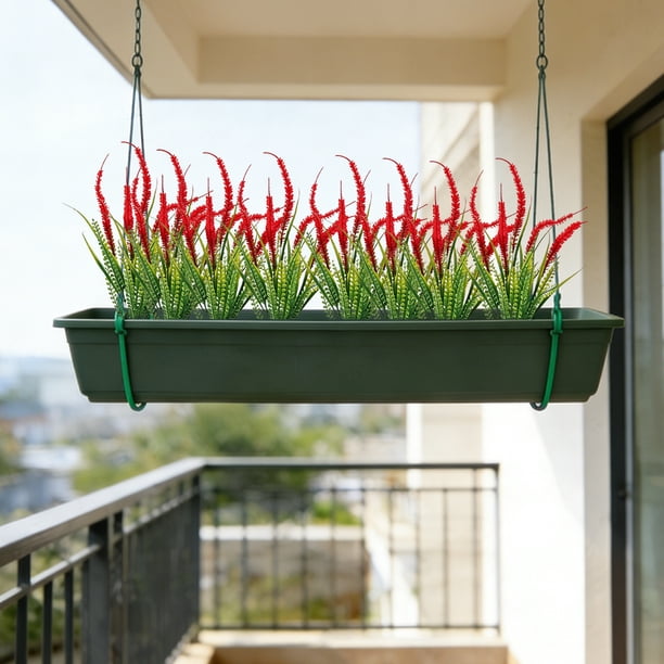 A Artificial Bostons Ferns UVs Resistants Fade Resistants Plastic Greenerys For Indoor Outdoor Hanging Pots Porch Patio Home Office Decor