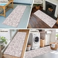 thumbnail image 6 of Farmhouse Flower Large Area Rugs for Bedroom Living Room, Soft Non Slip Carpet Bedside Rug, Botanical Vintage Purple Leaf Plant Rectangular Floor Cover Kitchen Accent Rug 2'x6' for Dining Room/Office, 6 of 9