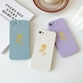thumbnail image 6 of Phone SE Case 2022/2020,iPhone 8 Case,iPhone 7 Case 4.7",Cute Plated Rose Gold Flower with Anti-Fall Lens Cover Shell,Soft TPU Shockproof Phone Protection Cases for Women Girls Men,Purple, 6 of 15
