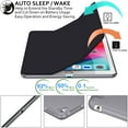 thumbnail image 3 of iPad PRO 9.7 Inch [ PRO 9.7 2016 ] A1673 A1674 MLPX2LL/A MLPW2LL/A MLPY2LL/A MLYJ2LL/A Trifold PC Lightweight Smart PU Leather Protective Hard Back Cover - Black, 3 of 5