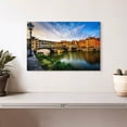 thumbnail image 2 of Elephant Stock Ponte Vecchio Riverscape Wall Art - Horizontal Canvas Wall Art - Lobby Wall Decor - Architecture Canvas - Blue And Green Decor - 12" x 8", 2 of 8
