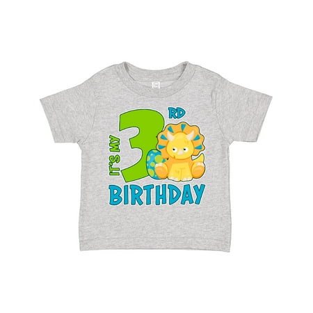 

Inktastic Its My 3rd Birthday with Dinosaur Boys or Girls Toddler T-Shirt