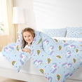 thumbnail image 4 of Erosebridal Cute Rainbow Unicorn 7 Pieces Bedding Comforter Set,3D Cartoon Magic Animal Print Full Bedding Set For Kids Girls,Reversible, 4 of 7