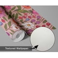 thumbnail image 6 of S4sassy Self-Stick Decorative Wallpaper, Vibrant Wildflower Bloom Wall Paper, Textured Vinyl Waterproof Contact Paper, Pink, 25"x60" Removable Renter Friendly Wall Covering For Bedroom, Dining room, 6 of 9