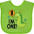 thumbnail image 3 of Inktastic 1st Birthday Dinosaur 1 Year Old Boy Boys or Girls Baby Bib, 3 of 4