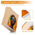 thumbnail image 4 of Qxltty Uncle Art Curly Acrylic Napkin Holder Set of 1 Transparent Dining Table Kitchen Cafeteria Home Decor 4.1x4.9x1.97in, 4 of 9