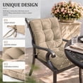 thumbnail image 5 of Kimunuk Outdoor Chair Cushions Set of 6, 43 x 23 x 5 in Non Slip Porch Swing Cushion Seat Back Cushions with Ties for Indoor Patio Rocking Chair, Sand, 5 of 8