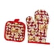 thumbnail image 2 of Manoplas y almohadillas aislantes de Papá Noel Juego de aislamiento para cocina y repostería Manoplas aislantes de franela para horno Almohadillas aislantes Adornos para árbol de Navidad con cord, 2 of 6