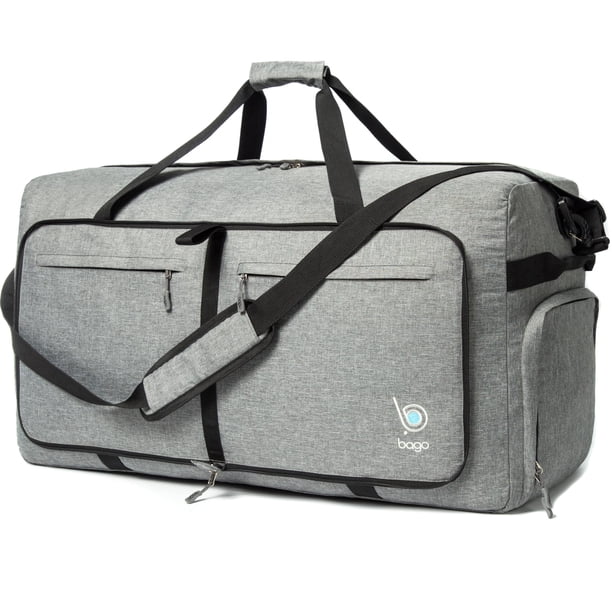 Bolsa de lona Bago grande de 100 litros para viajes para mujeres y hombres con paquete de zapatos
