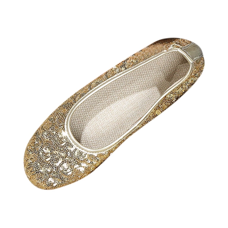 gold dress flats Johanna Metallic Ballet Flats main image 0