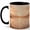 Black, variant on Soft Sunset Lake Coffee Mug, Warm Mountain Watercolor Landscape Design, 11 oz Ceramic Cup
