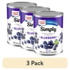 (3 pack) Duncan Hines Comstock Simply Blueberry Pie Filling & Topping, Ready to Use, 21 oz.