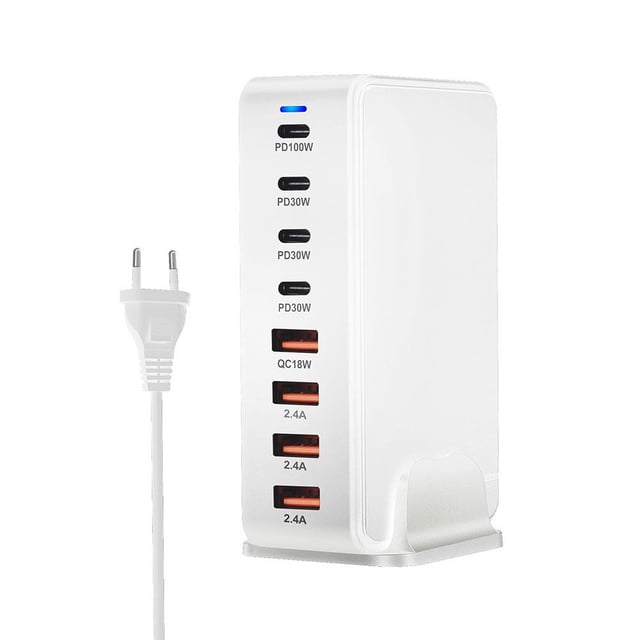 240W USB C Charging Station, GaN Compact 8-Port USB C Fast Charging Station. M6D1