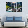 thumbnail image 3 of TISHIRON 3PCS Framed Canvas Wall Art Set,60"x40" Waterfall Landmark Canvas Art Decor, 3 of 7