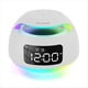 thumbnail image 4 of Reloj Despertador Portátil con Luz LED RGB, Receptor de Radio con Bluetooth Inalámbrico y Función de Repetición de Alarma Dual, A, 4 of 5