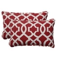 thumbnail image 1 of Pillow Perfect IndoorOutdoor Nouveau Geo Corded Rectangulaire Throw Oreiller, Rouge, Lot de 2, 1 of 5