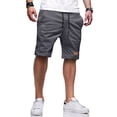thumbnail image 7 of Kureaily Mens Casual Shorts Draw Rope Summer Beach Shorts Leather Label, 7 of 7